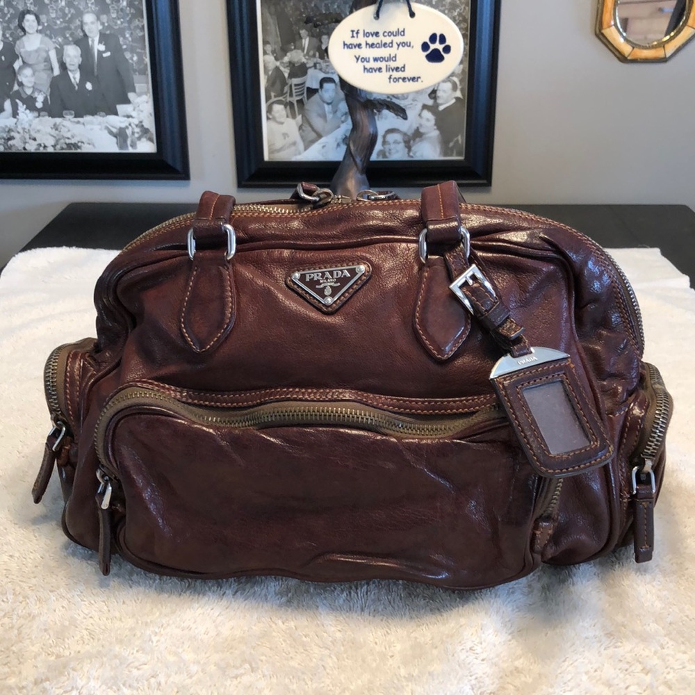 Leather Prada purse